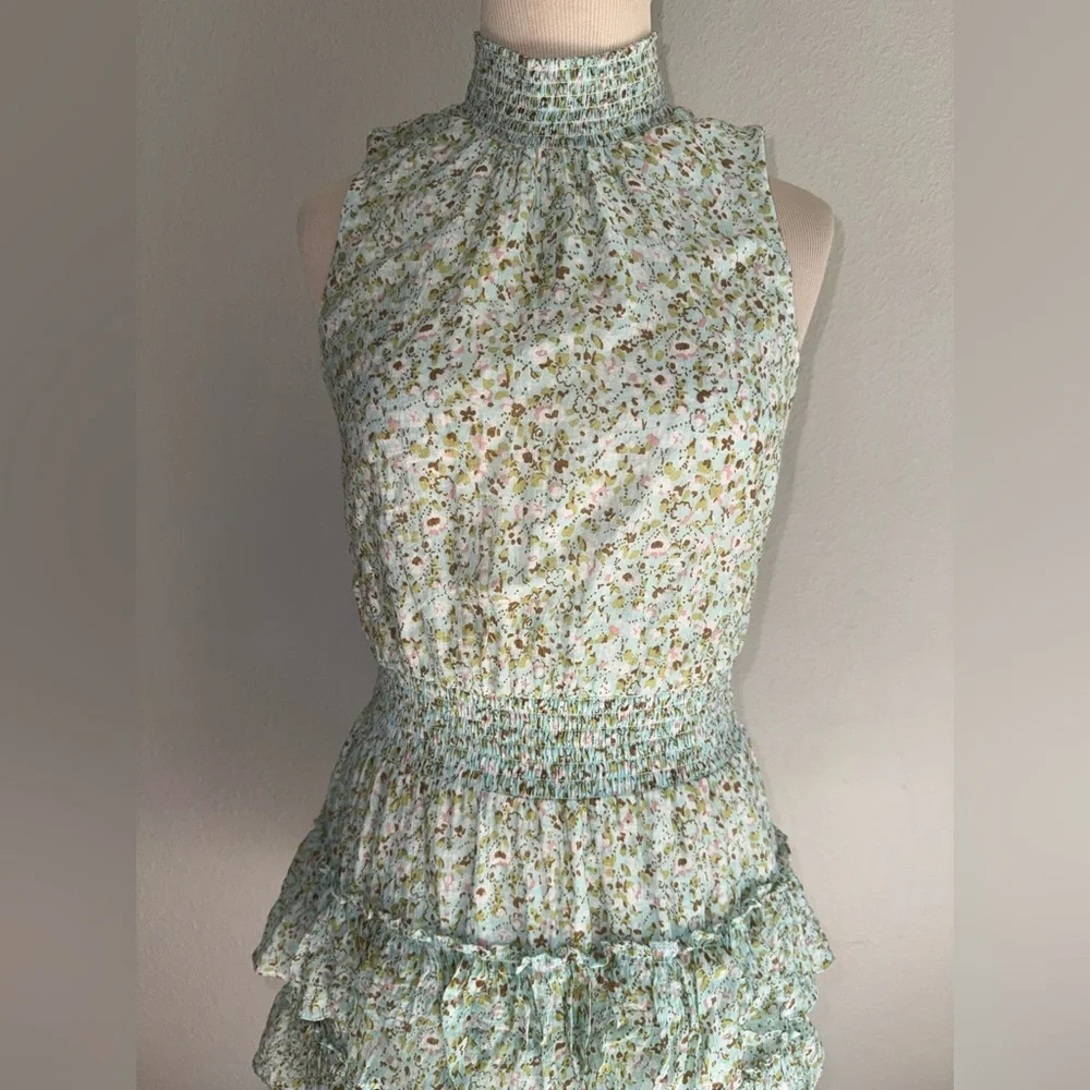 1.State Floral Tiered Mini Dress women’s size small - Picture 5 of 13